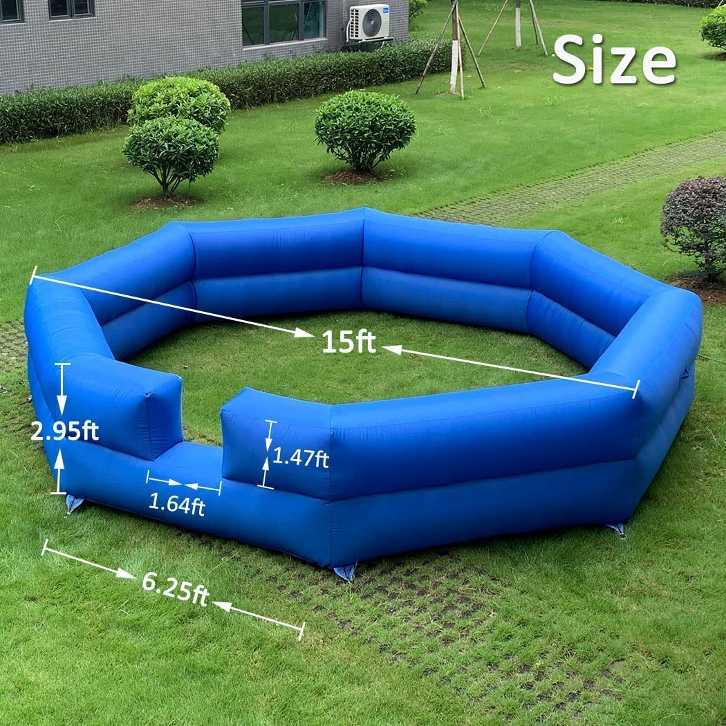 Portable Gaga Ball Pit Inflatable 15ft with Built-in Blower Gagaball Court for Indoor Outdoor School Family Activities Inflatable Sport Games