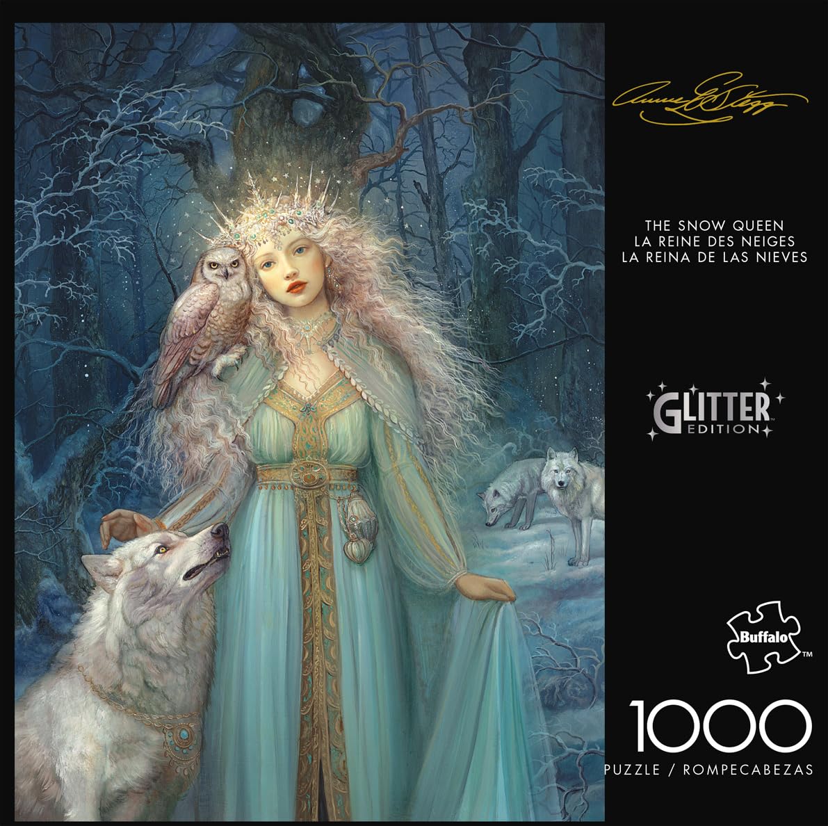 Buffalo Games - The Snow Queen - 1000 Piece Glitter Jigsaw Puzzle