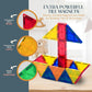Playmags 48 Piece Set - with Stronger Magnets, STEM Toys for Kids, Magnetic Tiles and Building Blocks, Sturdy, Super Durable with Vivid Clear Color