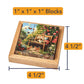 Bits and Pieces Wooden Block Puzzle - Seasons in the Country Tray Puzzle