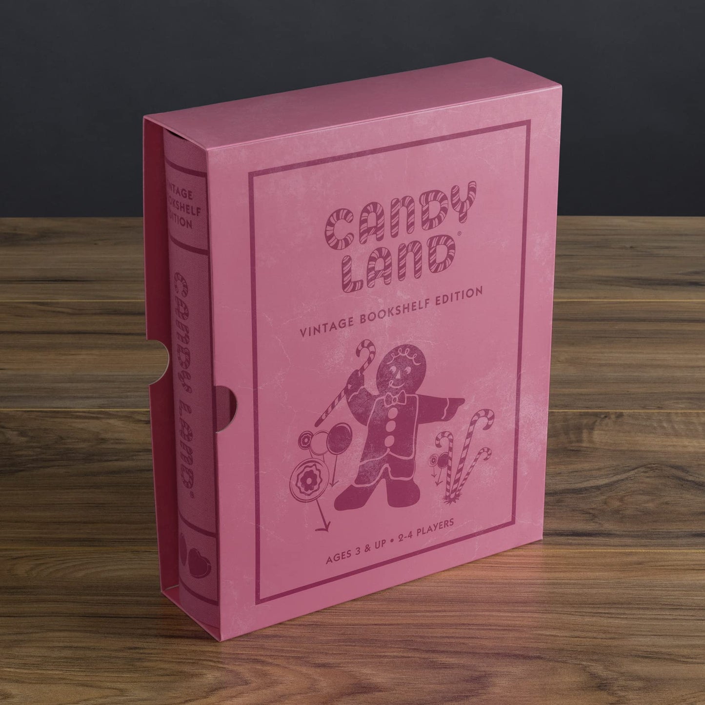 Candy Land Vintage Bookshelf Edition by WS Game Company, Classic Board Games for Kids with Linen-Wrapped Book Box, 1978 Retro Graphics & Slipcase