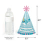 Big Dot of Happiness Narwhal Girl - Cone Happy Birthday Party Hats for Kids and Adults - Set of 8 (Standard Size)