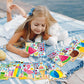 32 Sheets Summer Stickers for Kids, Make a Face Sticker Hawaii Tropical Pool Beach Stickers, Make Your Own Watermelon Pineapple Flamingo Sticker