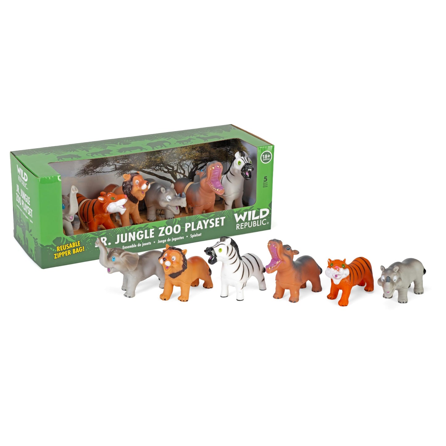 Wild Republic Junior Jungle Zoo Box Set - 4"