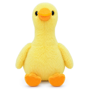 PHHKK 10” Cute Yellow Duck Plush Toy, Soft Stuffed Duckling, Huggable Plush Animal for Boys & Girls, Birthday