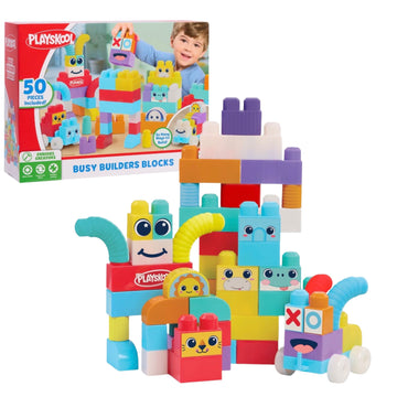 Playskool Busy Builders Blocks Building Set, 50 Pieces