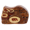 Handcrafted Wooden Musical Instrument Shape Secret Jewelry Puzzle Box - Drum Band