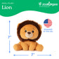 The Petting Zoo Lion Stuffed Animal Plushie, Gifts for Kids, Snugletz Zoologee Plush Toy, 7 in