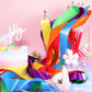 HiUnicorn 12PCS Rainbow Dance Wands Ribbon Streamers for Kids Gymnastics Rhythmic Dancing Twirling Sticks Silks Wands for Girls Circus Carnival
