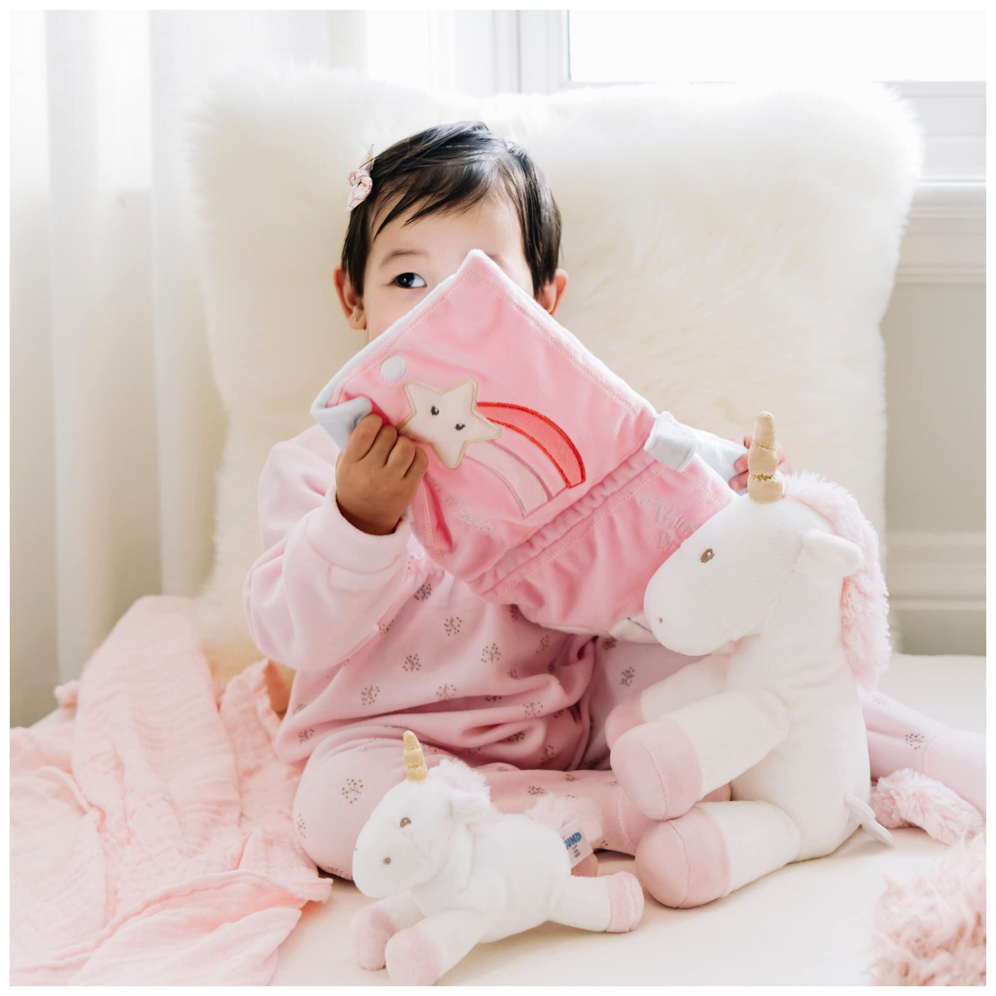 GUND Baby Luna Unicorn Stuffed Plush Rattle, 7”