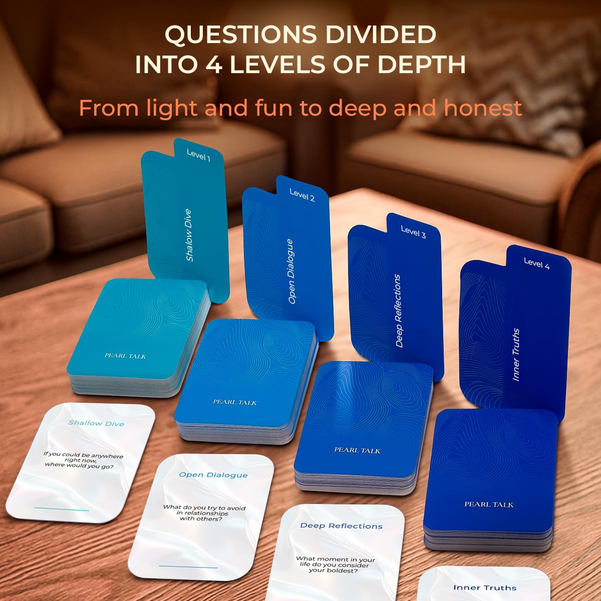 ANDREWBOLOTIN Pearl Talk 200 Questions The Conversation Starter Cards Delve Deck Conversation Card Games for Adults Fun for the Whole Family Games