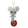 Miraculous Ladybug Kwami 5-inch Lifesize Backpack Keychains - Mullo The Mouse Clip-On Toys - Portable Ladybug and Cat Noir Accessories, Keychain Plush