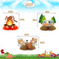 PRATYUS Camping Birthday Decorations, 9 Pcs Camping Party Honeycomb Centerpieces Table Topper Decors for Kids Boys Girls Adventure Theme Baby Shower