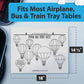 Impresa Disposable Airplane Table Cover - Pack of 24, 18 x 14.5 in - Hygienic Barrier & Tray Table Covers - Creative Mat & Airplane Travel Essentials