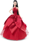 Barbie Signature 2022 Holiday Doll (Straight Black Hair) with Doll Stand, Collectible Gift for Kids Ages 6 Years Old and Up