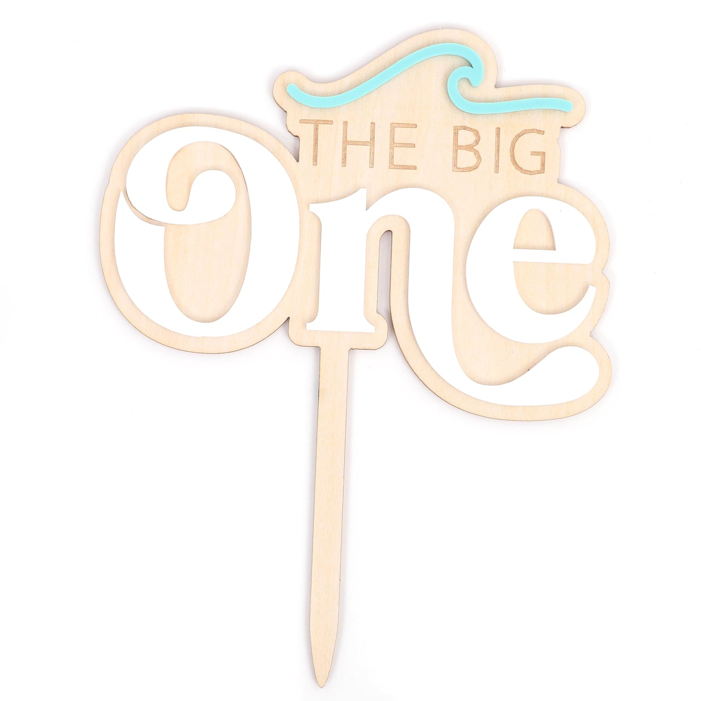 The Big One First Birthday Cake Topper - 1st Birthday Ocean Surf Theme,The Big One Wave Themed Cake Topper,Summer Cake Decorations (surf one)