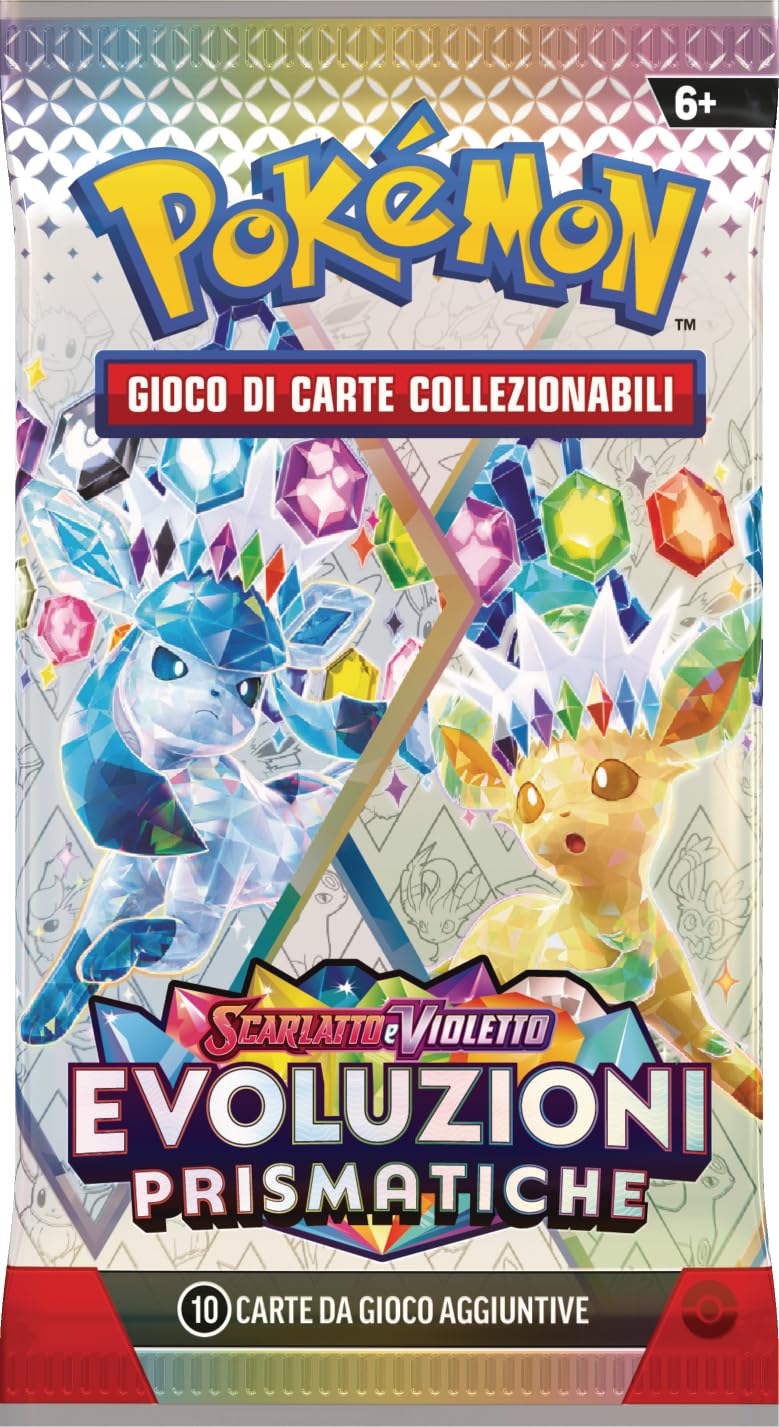 Pokémon TCG: Scarlet and Violet Glaceon Sticker Collection - Prismatic Evolutions (one Holographic Promo Card and Three Expansion Packs)
