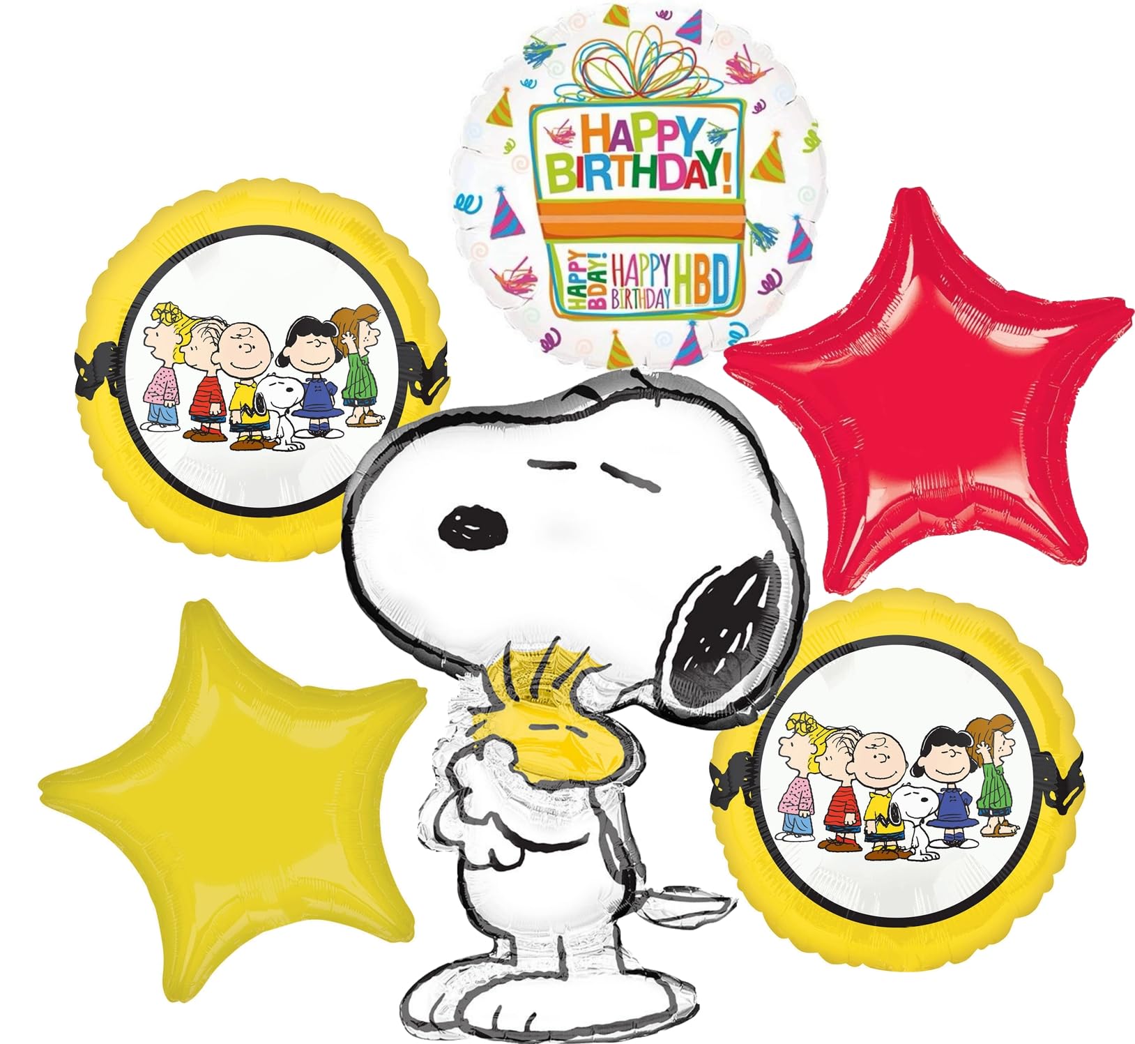 Snoopy Birthday Party Supplies Peanuts 6pc Balloons Decorations