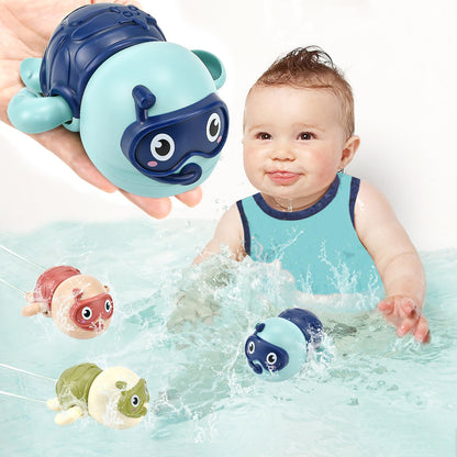 3 Pack Swimming Turtle Baby Bath Toys for Toddler 1-3,2025 Bath Toys Water Pool Floating Wind Up Toys for 1-2 Year Old Boy Girl Gifts, Infant Toddlers