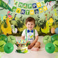 Dinosaur Birthday Decorations, 104 Piece Dinosaur Party Decorations for Boys Dino Birthday Party Supplies Set Include Banner Balloons Cake Toppers