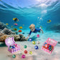 18PCS Diving Gems Pool Toys, Treasure Pirate and Big Colorful Acrylic Diamond Jewels, Diving Underwater Swimming Gift Toys for Kids.