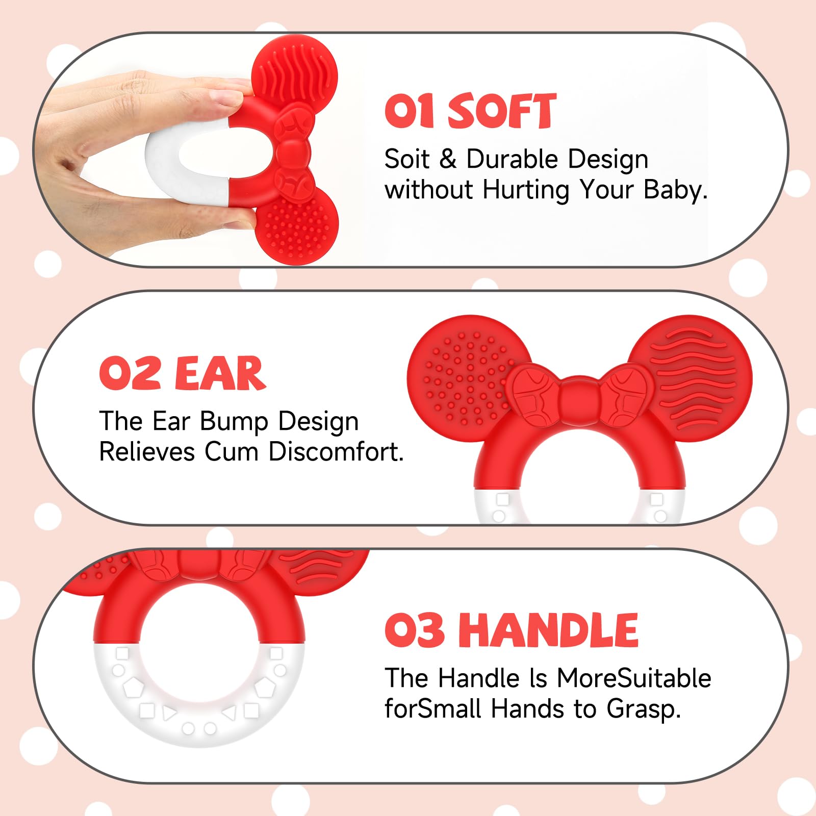 2 Packs Baby Teething Toys for Babies 3-6 6-12 Months?BPA Free Soft and Silicone Infant Teething Relief Soothing Sore Gums Baby Teethers Toys