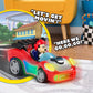 Mickey Mouse Rev 'n Go Vehicles with Lights and Sounds, Mickey's Car, Mickey Mouse Phrases, Kids Toys for Ages 3 Up by Just Play