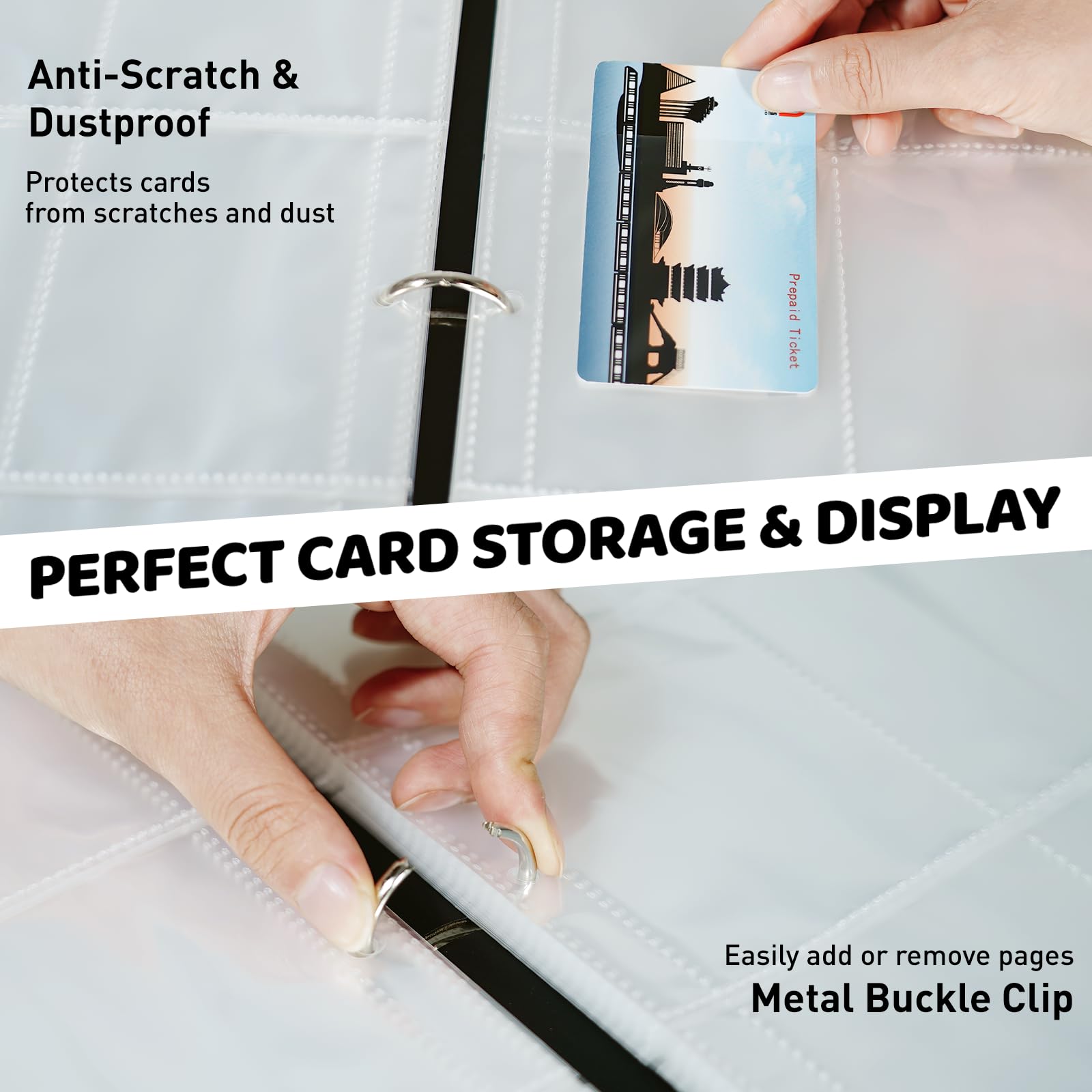 TLAZZ 990 Pockets Baseball Card Binder, Trading Card Collection Binder with 55 Removable Sleeves, Double Sided Pocket Sports Card Binder for MTG TCG