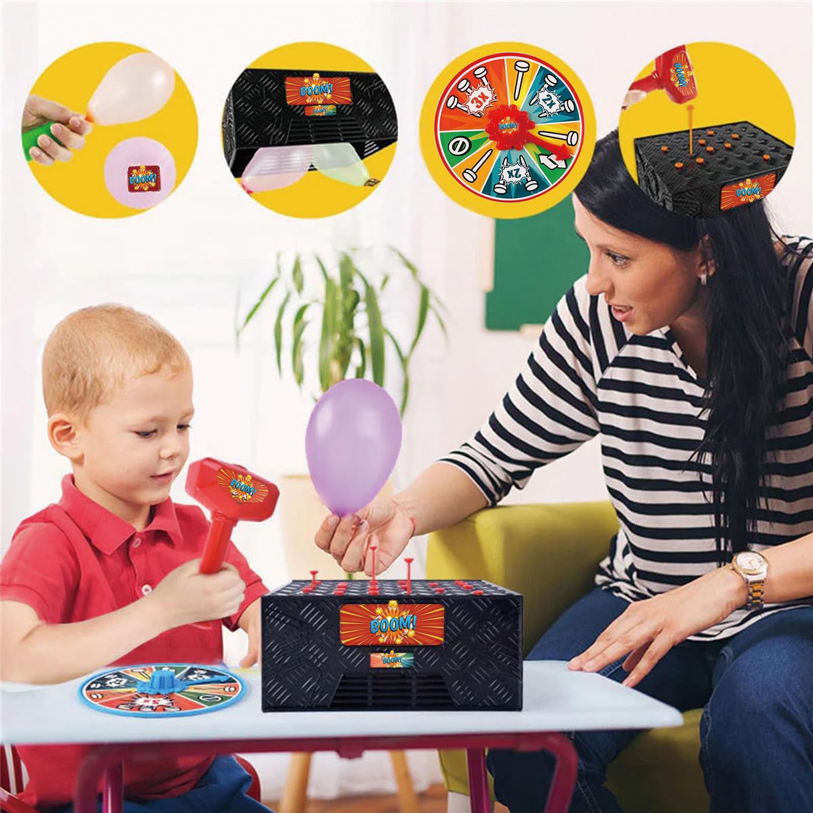 Bang Popping Balloon Game New Explosion Balloon Popping Game for Adults Kids Board Family Game Night Favorite Popular Social Media Games Everyone Can