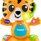 Fisher-Price Baby Learning Toy Link Squad Bop & Groove Tiger with Music & Lights for Ages 9+ Months, Compatible Only with Link Squad Items