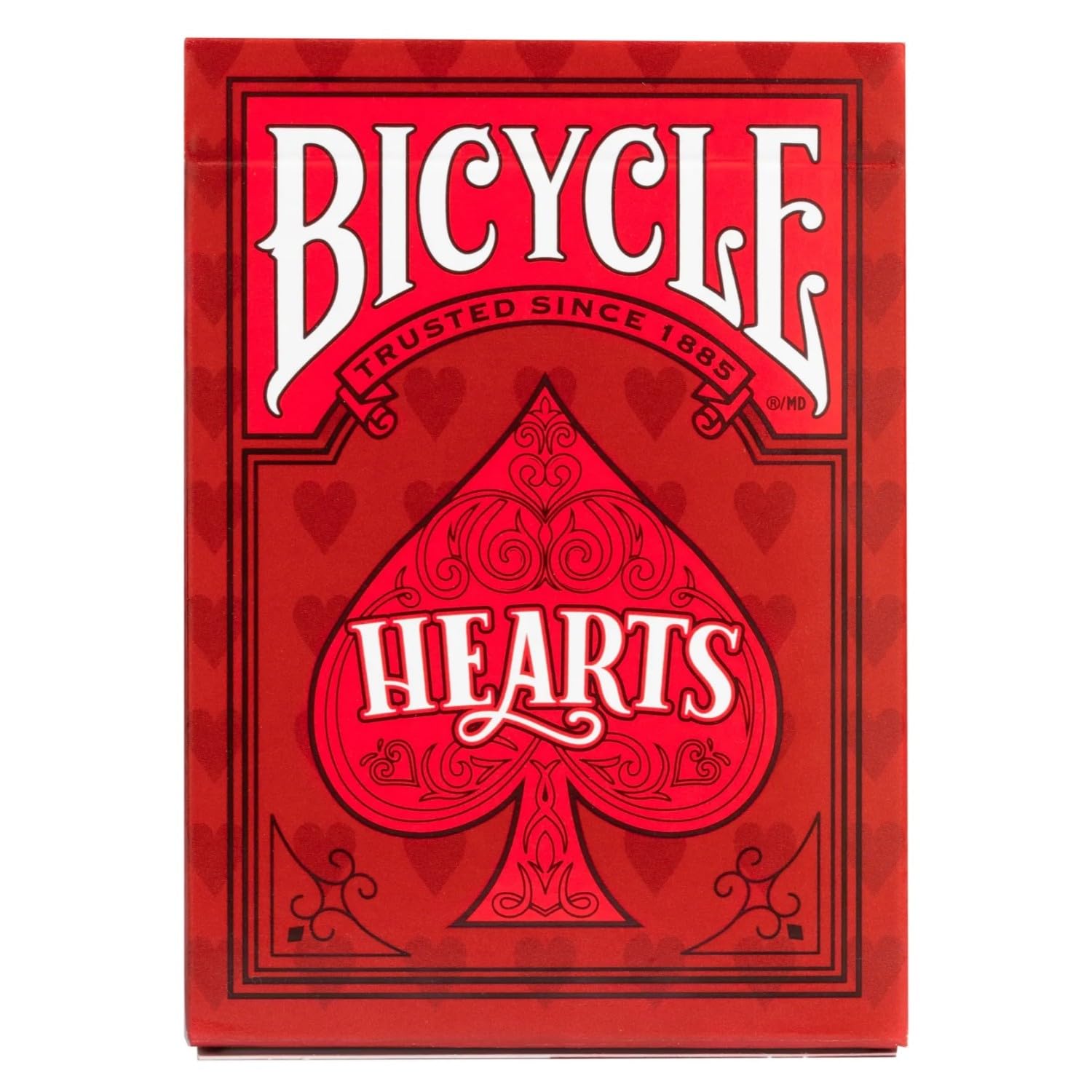 Bicycle Hearts Playing Cards, Highlighted Cards and Rules for The Trick-Taking Card Game, Poker Size Standard Index