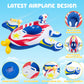 Baby Airplane Pool Float with Handle & Squirt Gun, Baby Swim Float Swimming Pool Float Kids Toddler Floaties Toddler Pool Float Age 1-4 Boys Girls