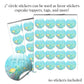 Little Hatchling Cute Sea Turtle Sea Life Baby Shower Sticker Bundle Kit - 429 pieces!!! Includes 60 2" Circle Stickers for Favors & Goodie Bags, 45