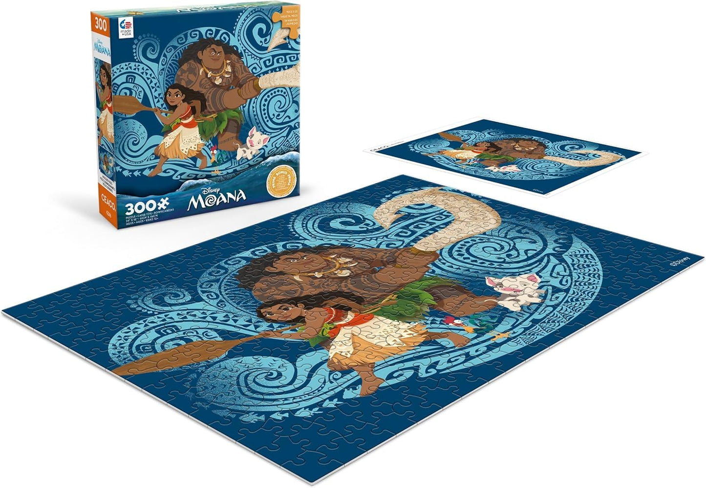 Ceaco - Disney Moana and Maui - 300 Large Piece Jigsaw Puzzle for Adults