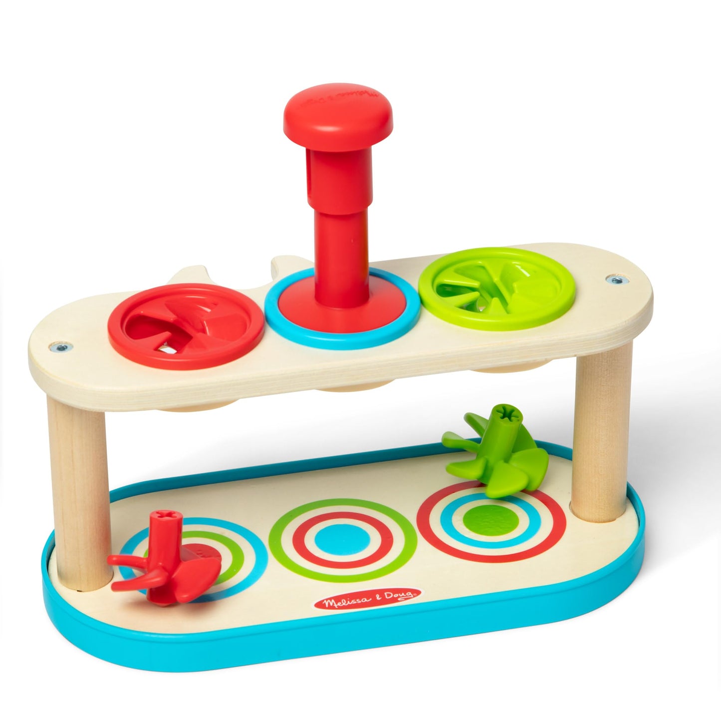 Melissa & Doug Match & Push Spinning Tops Developmental Skills Toy for Girls and Boys 2+ - FSC-Certified