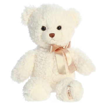 Aurora® Snuggly Ashford Bear™ Stuffed Animal - Comforting Companion - Imaginative Play - White 14 Inches