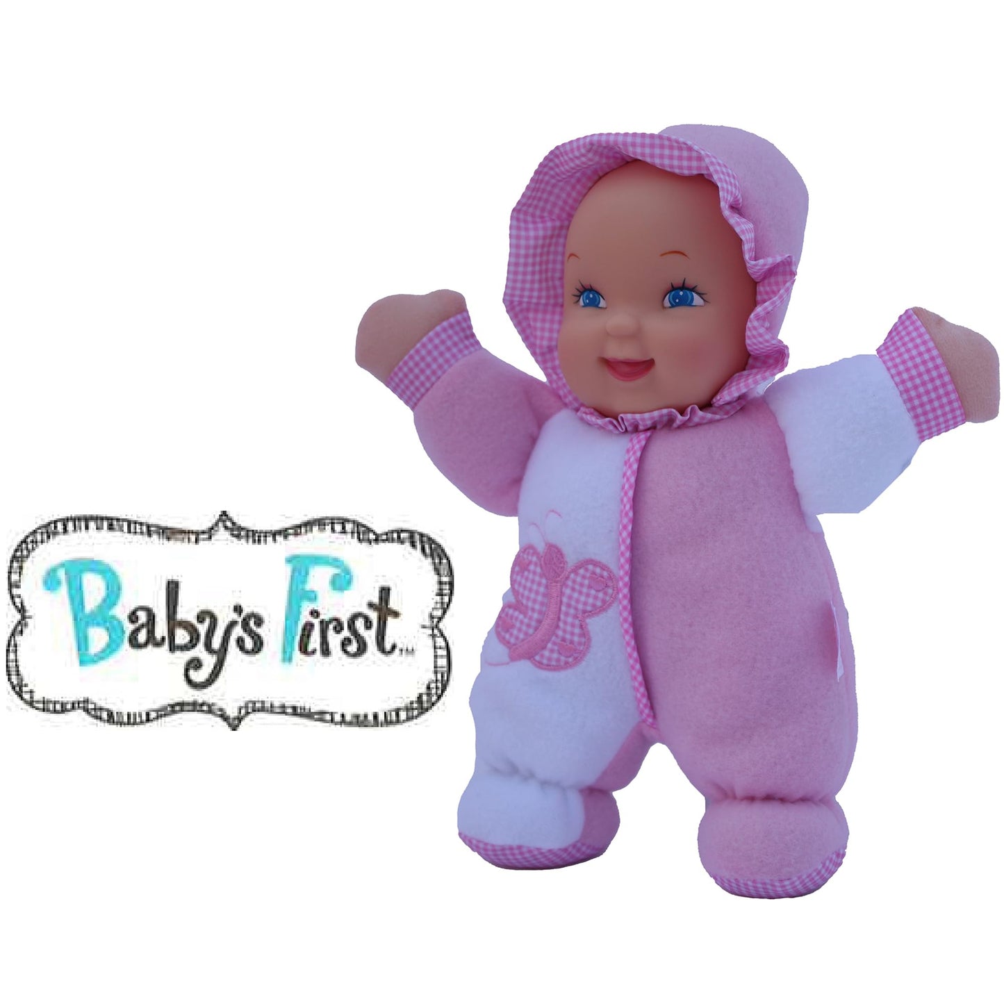 Goldberger Baby's First: 11" Soft & Snuggle Butterfly Doll - Baby's 1st Doll, Machine Washable, Safe for Children & Infant, Ages 0 Months & Up
