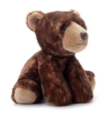The Petting Zoo Brown Bear Stuffed Animal, Gifts for Kids, Wild Onez Zoo Animals, Brown Bear Plush Toy 9 inches
