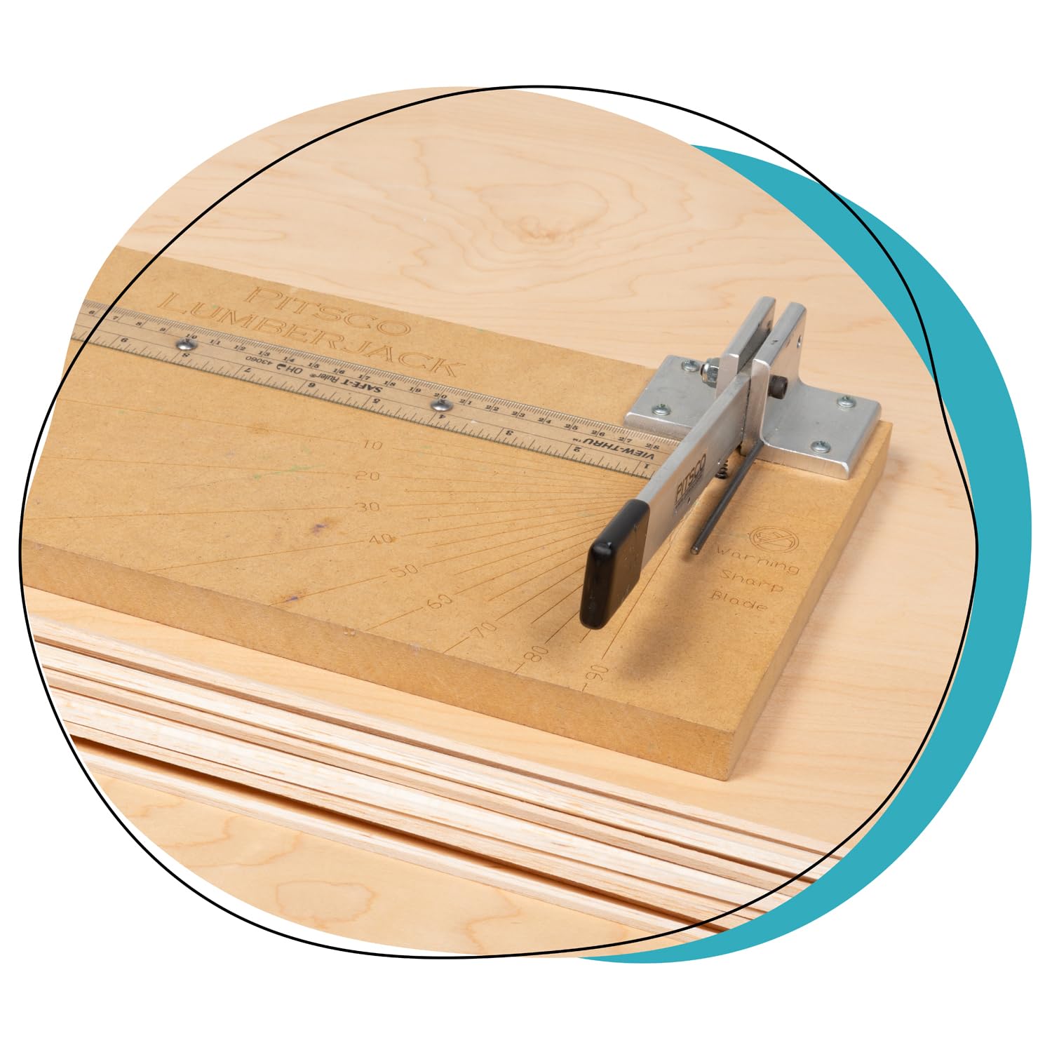 Pitsco Education Lumberjack Cutter, Hand Tools for Cutting Soft Wood Like balsa, Make Precise Horizontal and Angular cuts, Ideal Cutting Tool