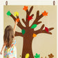 Supla Fall Tree of Thanks Craft Kit Felt Fall Tree Board with 52 pcs Detachable Autumn Leaf Ornaments Autumn Bulletin Board for Kids Classroom Craft