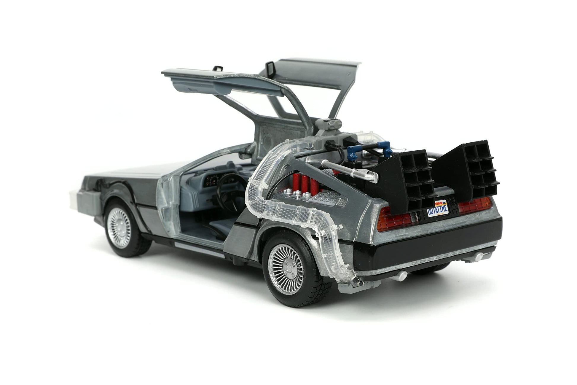 Jada Back to The Future Part I 1:24 Time Machine Die-cast Car Light Up Feature, Toys for Kids and Adults