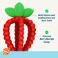 RaZbaby Bites Silicone Baby Teething Toy - Sensory Toy with Textured BerryBumps for Teething Relief, Easy-to-Hold Fruit Shape, BPA-Free, Soothes Front
