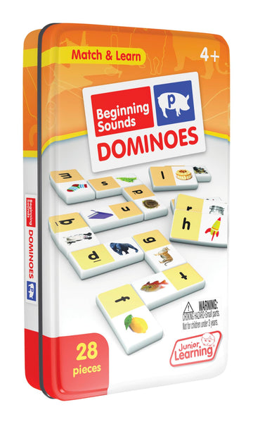 Junior Learning Beginning Sound Dominoes Educational Action Games, Multi (JL492) for 48 months to 96 months