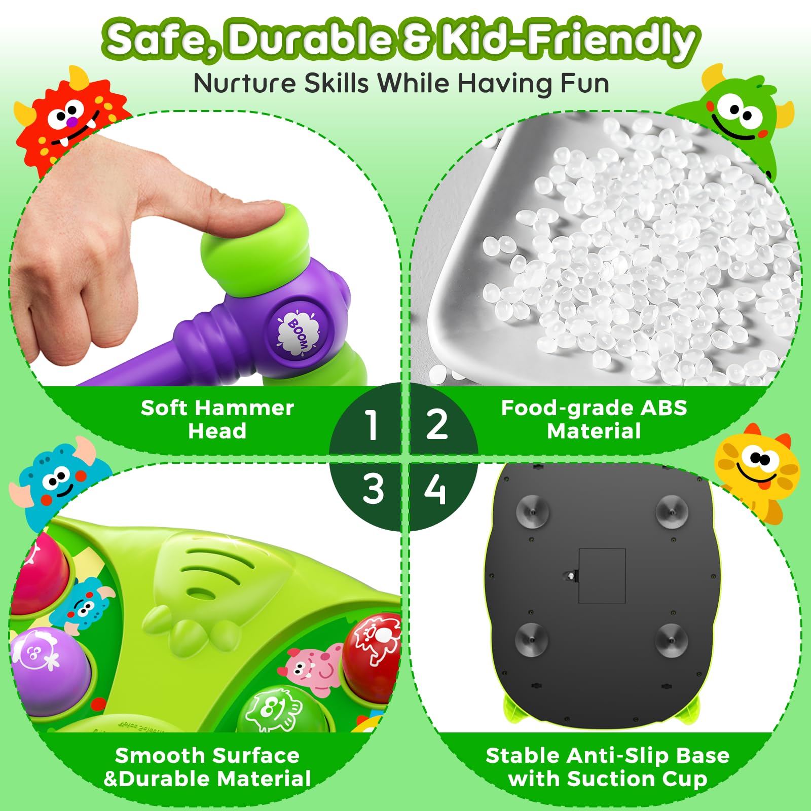 Noltola Whack Game Mole for Toddlers, Pounding Toys for Kids Ages 3-12