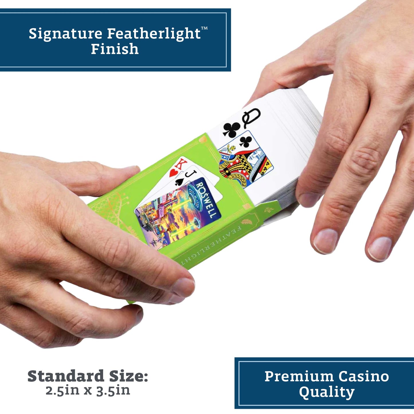Boardwalk Puzzles Roswell, Featherlight Unique Playing Cards, Fun Themed Deck for Home and Travel