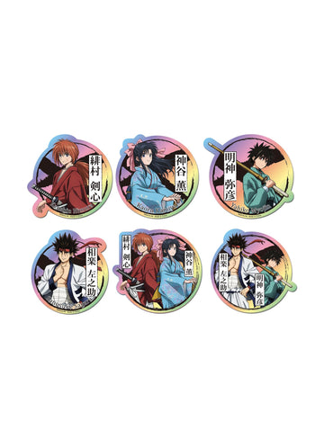 Rurouni Kenshin - Character Group Holographic Sticker Set