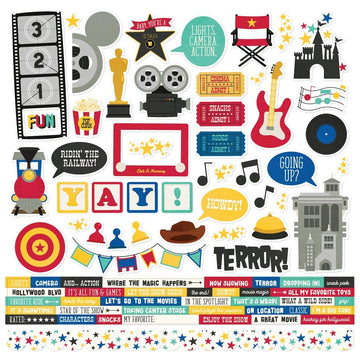 Simple Stories Say Cheese Tinseltown Cardstock Stickers-12 X12