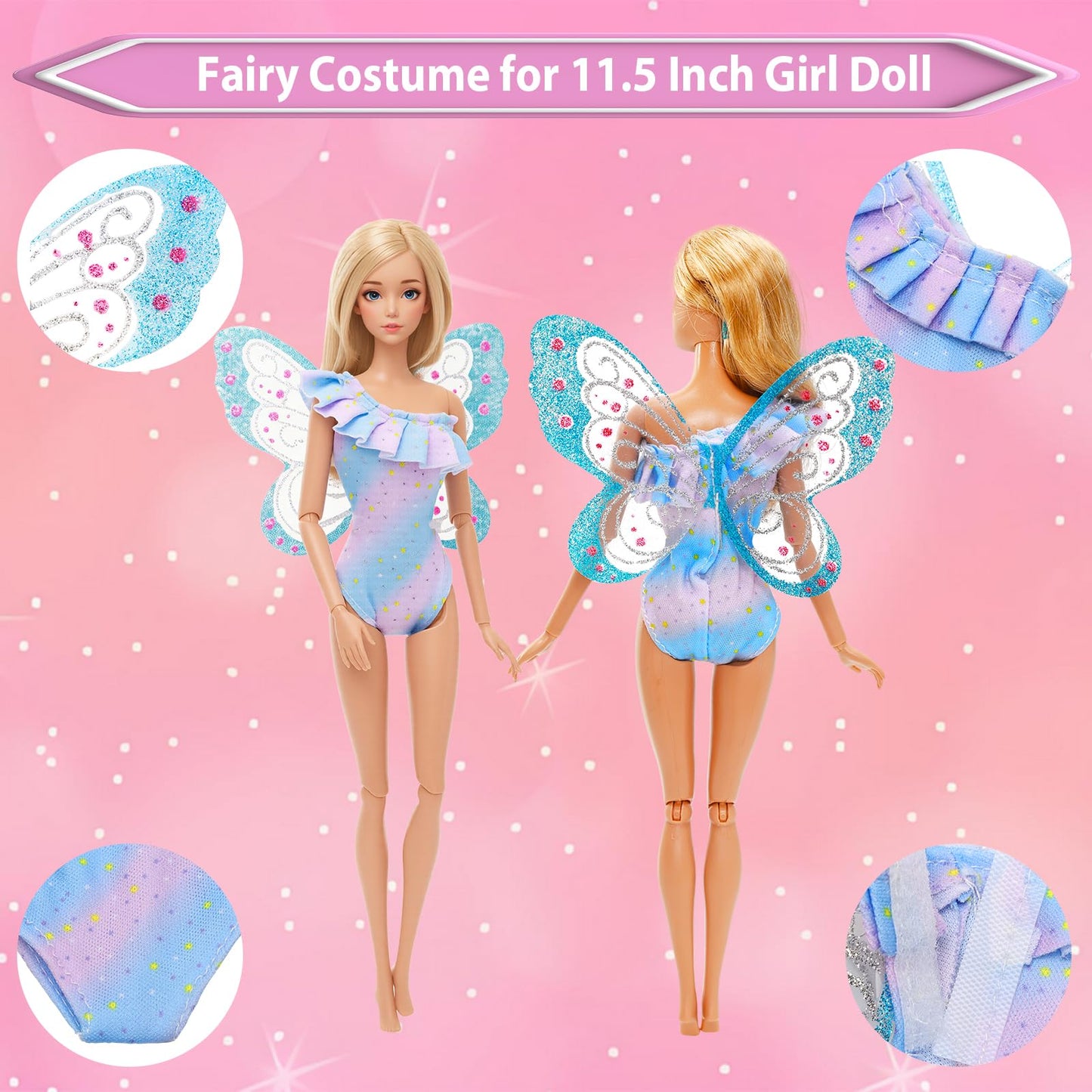 BARWA 5 Sets Swimwear Swimsuit Beach Bikini Bathing Clothes with Shoes for 11.5 Inch Doll…