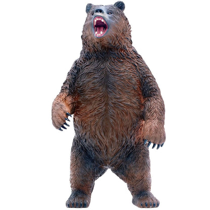 Gemini&Genius Brown Bear Figurine Toy, Wildlife World Action Figure, Great Gift, Collection, Storytelling Prop and Room Decor for Kids 3 Years Old