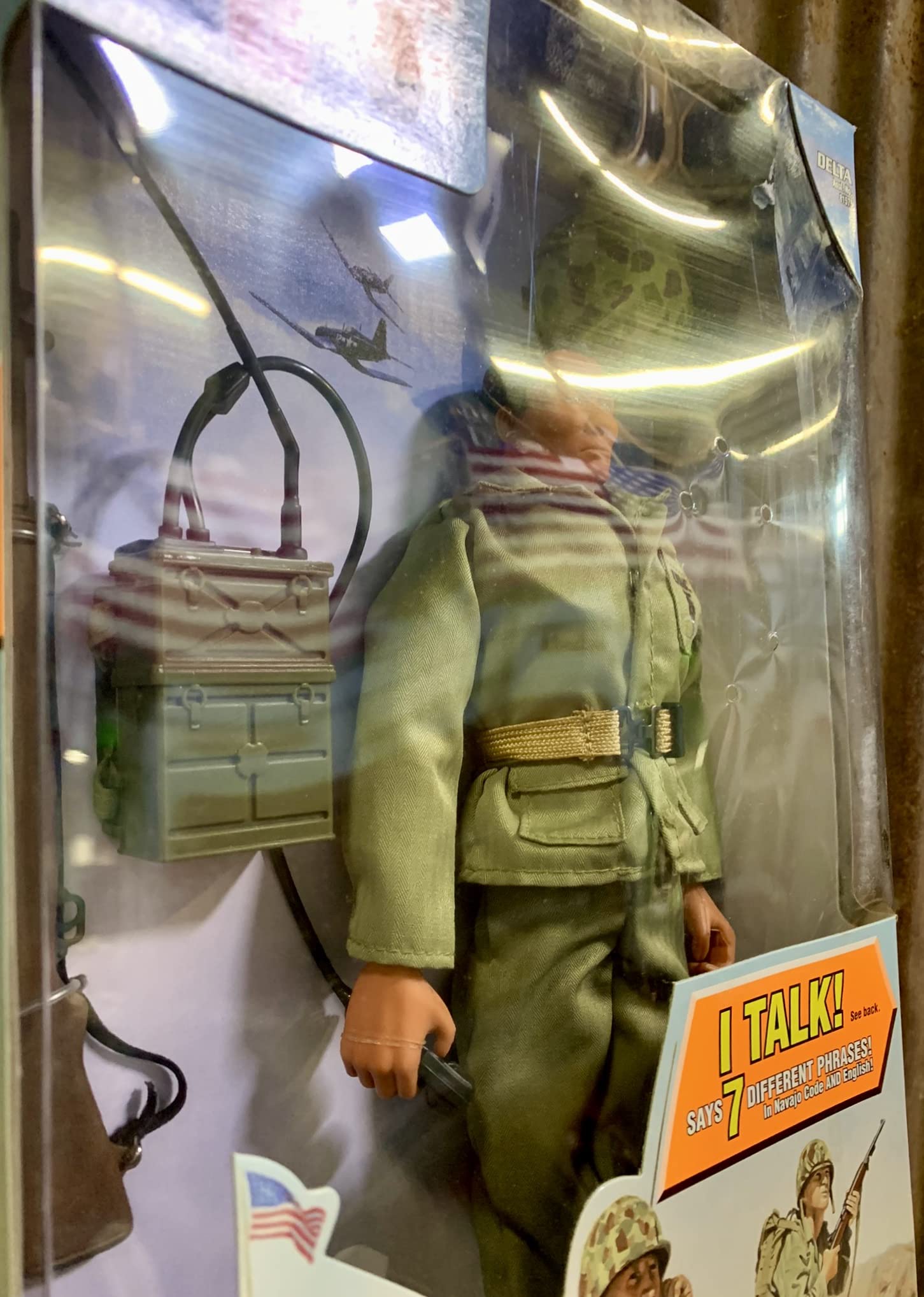 Gi Joe 12 Inch Navajo Indian Navaho Code Talker Figure: Says 7 Different Phrases! In Najavo Code and English!